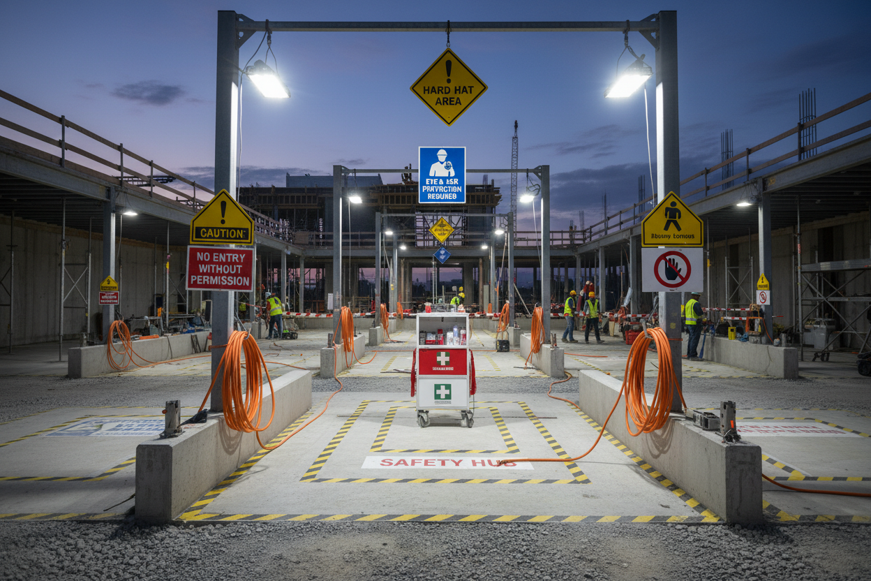 Job Site Safety Setup for Large Teams