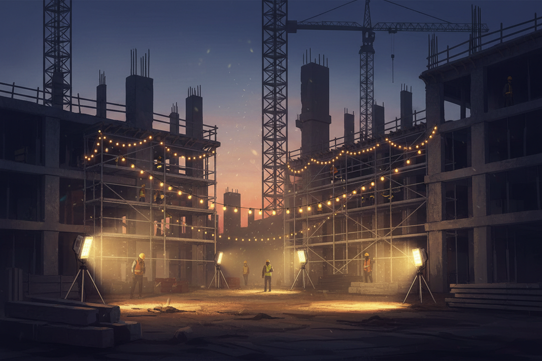 Job Site Lighting Placement Tips for Better Visibility