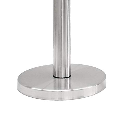 VIP Crowd Control Retractable Belt Stanchion Queue Safety Barrier Set, 36" Ht, 78" Belt + Wall Bracket (6 Satin Stainless Posts Red Belt + SFrame + WBracket)