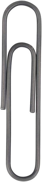 JAM PAPER Colorful Jumbo Paper Clips - Large 2 Inch - Gray Paperclips - 75/Pack