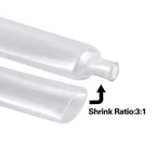 XHF 1.5 inch 3:1 Waterproof Clear Heat Shrink Tubing Marine Grade Wire Cable Adhesive Lined Tube Insulation Seal Against Moisture Corrosion and Air Leakage, 4 Ft