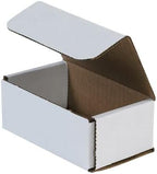 Secure Seal Shipping Boxes - 5x3x2" Mailers - White Foldable Corrugated Cardboard Packaging for Mailing, Moving, Storage, and Organizing - Strong Lightweight Foldable (Bulk 50 Pack)