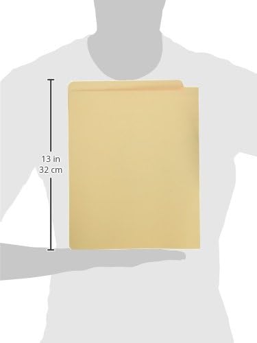Smead End Tab Fastener File Folder, Shelf-Master® Reinforced Straight-Cut Tab, 1 U-Clip Fastener, Letter Size, Manila, 50 per Box (34112) (Pack of 4)