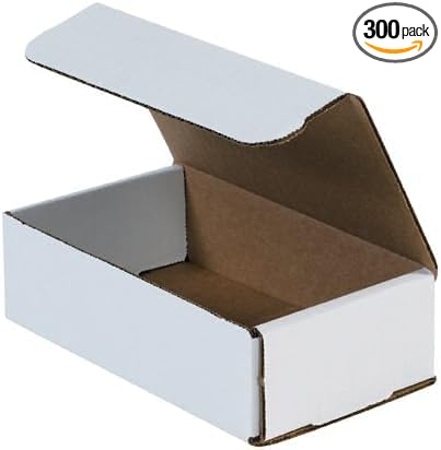 White Shipping Boxes 5x3x2 Heavy Duty, Lightweight, 5"L X 3"W X 2"H Foldable Corrugated Cardboard Mailer Boxes for Packaging Small Business Mailings Gifts Promotions Crafts Moving Box 50 Pack (300)