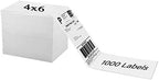 OausTect 4x6 Shipping Label 8000 Fanfold Labels for Rollo, Zebra Direct Thermal Printer, with Perforations - 8 Stack (8 Stack/8000 Labels)