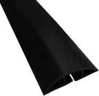 Kable Kontrol Floor Cord Cover kit - 6 Feet Long Black Plastic Cable Protector, Hides Cords and Conceals Wires, for Extension Cord Cable Management, Channel Size 0.75” W x 0.43” H