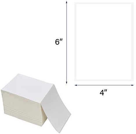 OausTect 4x6 Shipping Label 12000 Fanfold Labels for Rollo, Zebra Direct Thermal Printer, with Perforations - 12 Stack (12 Stack/12000 Labels)