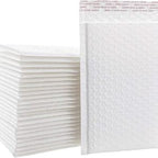 Water Resistant Bubble Envelope Mailers [1,000 Pack] 6 inch x 9 inch #0 White Poly Padded Shipping Envelopes Self Sealing Cushioned Packaging Bags