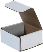 Secure Seal Shipping Boxes - 3x3x2" Mailers - White Foldable Corrugated Cardboard Packaging for Mailing, Moving, Storage, and Organizing - Strong Lightweight Foldable (Bulk 50 Pack)