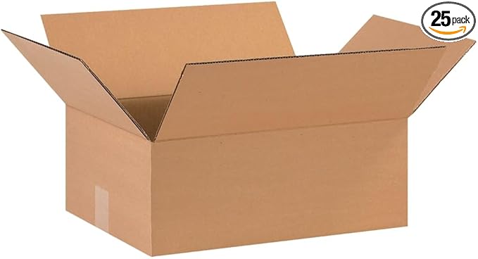 BOX USA Shipping Boxes 17"L x 13"W x 7"H, 25-Pack Medium Corrugated Cardboard Boxes for Shipping, Mailing, Packing, Packaging and Storage