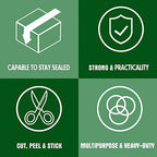 HERKKA Clear Packing Tape, 36 Rolls Heavy Duty Packaging Tape for Shipping Packaging Moving Sealing, Thicker Clear Packing Tape, 1.88 inches Wide, 65 Yards Per Roll, 2340 Total Yards