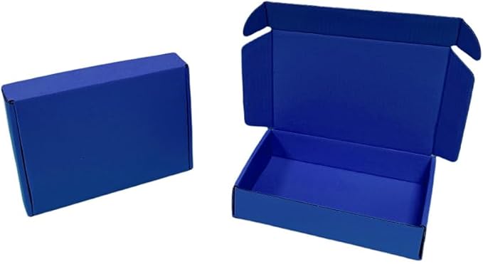 20 Pcs 17.7 x 13.8 x 2.5 inches X-Large Size Corrugated Cardboard Gift Boxes Recyclable Shipping Boxes for Mailing & Holidays, Wedding, Birthday, Gifts Packaging (Industrial Blue)