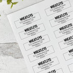 Return Address Labels Personalized, 1 Sheet = 30 Labels, 2.6"L x 1"H - Matte Finish Personalized Address Labels - Return Labels Personalize Self Adhesive - Custom Address Labels (Script, Gold)
