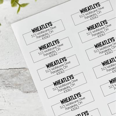 Return Address Labels Personalized, 1 Sheet = 30 Labels, 2.6"L x 1"H - Matte Finish Personalized Address Labels - Return Labels Personalize Self Adhesive - Custom Address Labels (Modern, Gold)