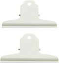 2PCS Extra Large Binder Clips Metal Bulldog Clips Large Paper Clamps Holder Chip Clips for Home School Office Drawing Bag White 3inch