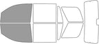 Rvinyl Window Tint Kit Compatible with Chevrolet Tahoe 2015-2020 - Cargo Precut Kit - 50%