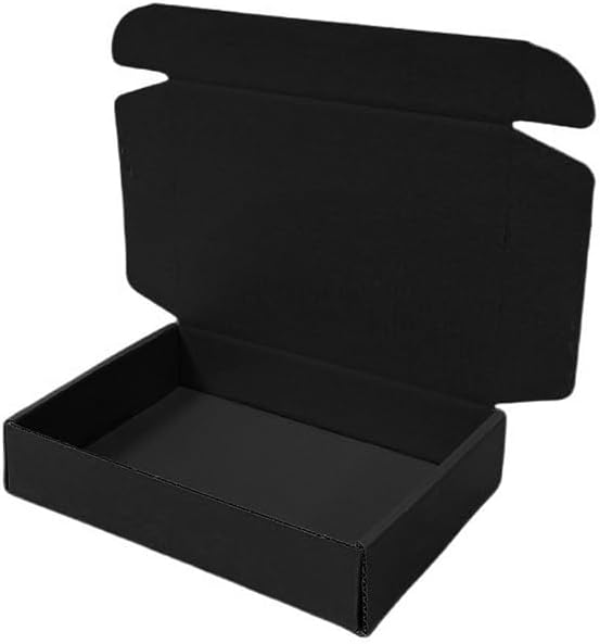 20 Pcs 15.8 x 10.2 x 2 inches Shipping Boxes for Small Business Cardboard Corrugated Mailer Boxes for Shipping Packaging Holidays Craft Gifts Giving Products (Black, 15.8 x 10.2 x 2")