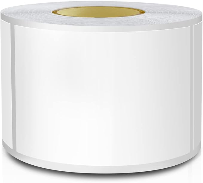 White Rectangle Sticker Labels 3×2 Inch Vinyl Stickers Color Coding Name Tags Roll Removable Waterproof 300 per Dispenser Box