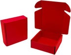 15 Pcs 6 x 6 x 2 inches Corrugated Cardboard Gift Boxes Recyclable Shipping Boxes for Mailing & Holidays, Wedding, Birthday, Gifts Packaging (Red, 6 x 6 x 2")