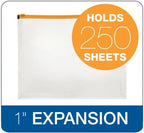 Pendaflex Poly Zip Envelope, Top-Loading, Expands 1 Inch, Zippered Closure, 13 x 10.125 Inch, Holds Letter Size Paper, 1 piece - Color May Vary (84192)