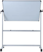 VIZ-PRO Double-Sided Magnetic Mobile Whiteboard, 96 x 48 Inches, Rolling Dry Erase Board Easel Stand on Wheels with Aluminium Frame for School Office Home 8' x 4'