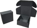 15 Pcs 6 x 6 x 3 inches Corrugated Cardboard Gift Boxes Recyclable Shipping Boxes for Mailing & Holidays, Wedding, Birthday, Gifts Packaging (Dark Gray, 6 x 6 x 3")