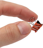 JAM PAPER Colorful Binder Clips - Extra Small - 3/5 Inch (15 mm) - Orange Binderclips - 30/Pack