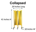 Trafford Industrial Expandable Metal Barricade, 16 Feet, Yellow and Black, Mobile Safety Barrier Gate, Retractable Traffic Fence
