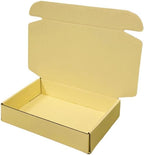 50 Pcs 11.8 x 8.5 x 2 inches Large Size Corrugated Cardboard Gift Boxes Recyclable Shipping Boxes for Packing Jewelry Ornament Gift Craft Packaging Supplier (Butter Yellow, 11.8 x 8.5 x 2")