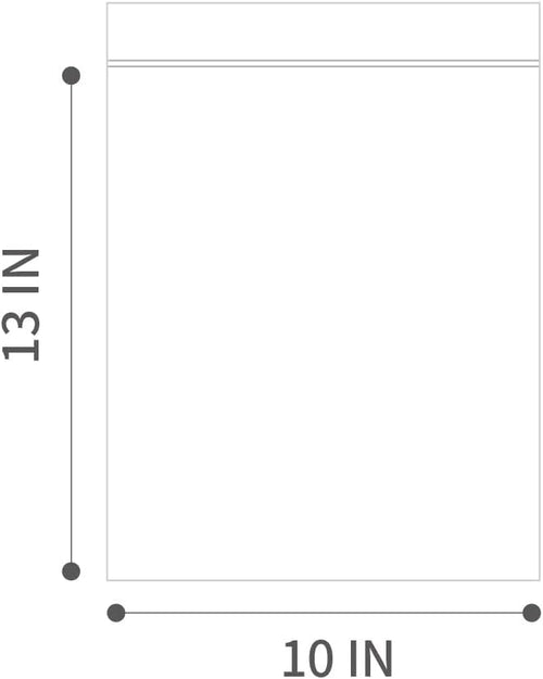 10" X 13" (100 Bags) 2 Mil Clear Reclosable Zip Plastic Poly Bags with Resealable Lock Seal Zipper