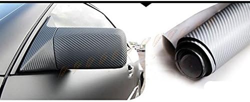 F & B LED LIGHTS Silver 3D Carbon Fiber Film Twill Weave Vinyl Sheet Roll Wrap (36" X 60", Silver)