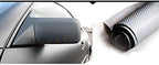 F & B LED LIGHTS Silver 3D Carbon Fiber Film Twill Weave Vinyl Sheet Roll Wrap (36" X 60", Silver)