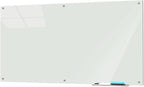 Glass Whiteboard 6' x 3', Magnetic Glass Dry Erase Board Frameless Wall Mounting, Large White Board for Office Home & School