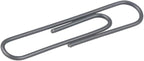 JAM PAPER Colorful Jumbo Paper Clips - Large 2 Inch - Gray Paperclips - 75/Pack