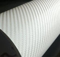 F & B LED LIGHTS White 3D Carbon Fiber Film Twill Weave Vinyl Sheet Roll Wrap (96" X 60", White)