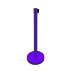 VIP Crowd Control Retractable Belt Queue Safety Stanchion Barrier Set, 36" Ht, 78" Belt + Wall Bracket (6 Pur Posts Pur Belt + SFrame + WBracket)
