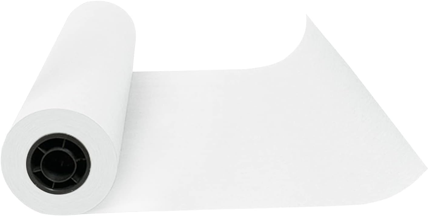 Kraft Paper Roll 48" x 98ft, White Craft Paper 80GMS for Gift Package/Bouquet Flower Wrapping/Kids Arts Drawing/Bulletin Board/DIY/Box Moving Filler/Shipping Supplies/Table Cover, Unwaxed & Uncoated