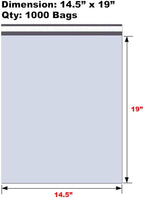 iMBAPrice Poly Mailers 14.5x19 Inch, 1000-Pack – Large #6 White Shipping Bags for Clothing, Strong Self-Seal Adhesive Envelopes, Waterproof Packaging Bags for Small Business