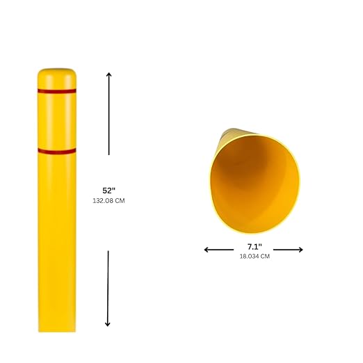 BollardGard 7" x 52" Bollard Cover Yellow - Innoplast (Yellow Yellow Tape)