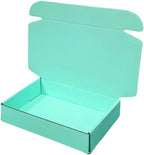 10 Pcs 11.8 x 7.9 x 3.2 inches Corrugated Cardboard Gift Boxes Recyclable Shipping Boxes for Mailing & Holidays, Wedding, Birthday, Gifts Packaging (Mint green, 11.8 x 7.9 x 3.2")