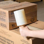 5” Stretch Wrap Mini Film 12 Rolls x 1000 Ft by PackageZoom Industrial Strength Adhering Shrink Wrap Rolls for Box & Furniture Wrapping Heavy Duty, 55 Gauge Clear Plastic Wrap for Moving & Packing