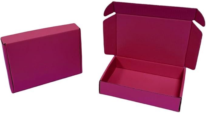 20 Pcs 17.7 x 13.8 x 2.5 inches X-Large Size Corrugated Cardboard Gift Boxes Recyclable Shipping Boxes for Mailing & Holidays, Wedding, Birthday, Gifts Packaging (Cranberry)