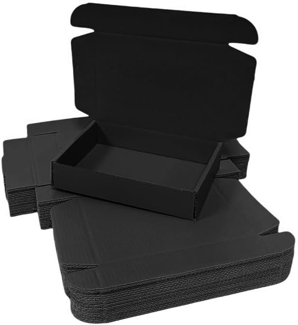 20 Pcs 14.2 x 10.2 x 2.4 inches Larger Size Shipping Boxes for Small Business Cardboard Corrugated Mailer Boxes for Shipping Packaging Holidays Craft Gifts Giving Products (Black)