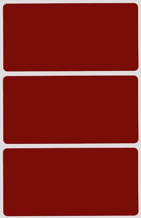 Royal Green Rectangular Stickers Color-Coding Labels for Organizing, Moving, and Storage Boxes 4" x 2" Stickers to Write On Name Tags, 300-Pack (Red Velvet)