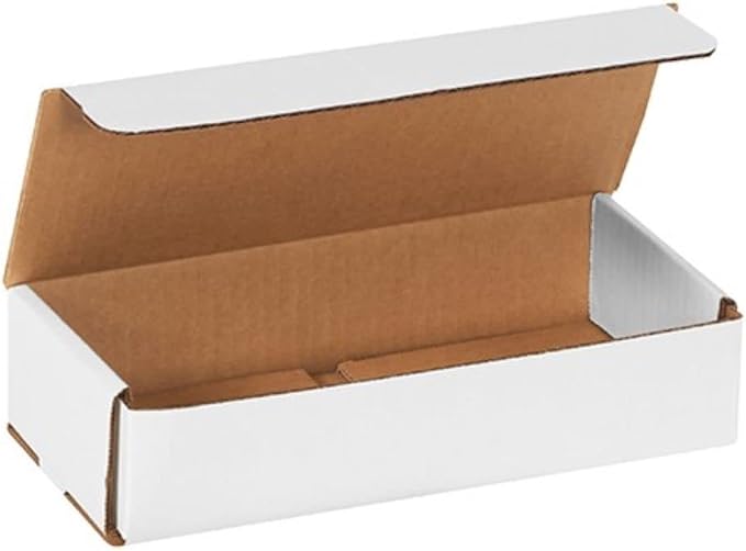 Secure Seal Shipping Boxes - 9x4x2" Mailers Pack of 400 - White Foldable Corrugated Cardboard Packaging for Mailing, Moving, Storage, and Organizing - Strong Lightweight Foldable