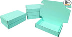 10 Pcs 11.8 x 7.9 x 3.2 inches Corrugated Cardboard Gift Boxes Recyclable Shipping Boxes for Mailing & Holidays, Wedding, Birthday, Gifts Packaging (Mint green, 11.8 x 7.9 x 3.2")