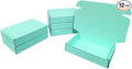 12 Pcs 14.2 x 11.8 x 2.4 inches Large Szie Corrugated Cardboard Gift Boxes Recyclable Shipping Boxes for Mailing & Holidays, Wedding, Birthday, Gifts Packaging (Mint green, 14.2 x 11.8 x 2.4")