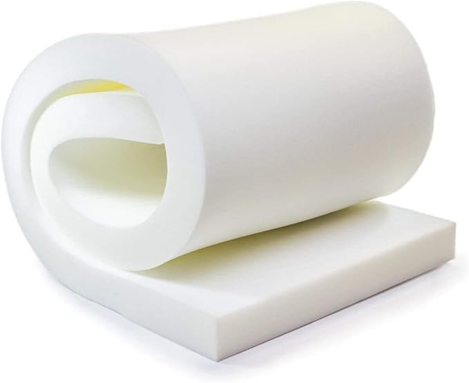 AK Trading CO. AK-Trading Upholstery High Density 4"" Height x 24"" Width x 72"" Length-Home or Commercial Use Seat Replacement Cushion-Made in USA Foam (FOAM-HD-4x24x72)