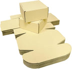 10 Pcs 9.8 x 9.8 x 4 inches Large Size Corrugated Cardboard Gift Boxes Recyclable Shipping Boxes for Mailing & Holidays, Wedding, Birthday, Gifts Packaging (Butter Yellow, 9.8 x 9.8 x 4")