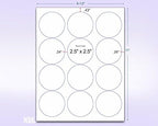 NextDayLabels - 8-1/2 x 11 Neon Color High Light Fluorescent Labels for Laser & Inkjet Printer (RED Fluorescent, 2.5" Round - 12 Per Page | 300 Labels)